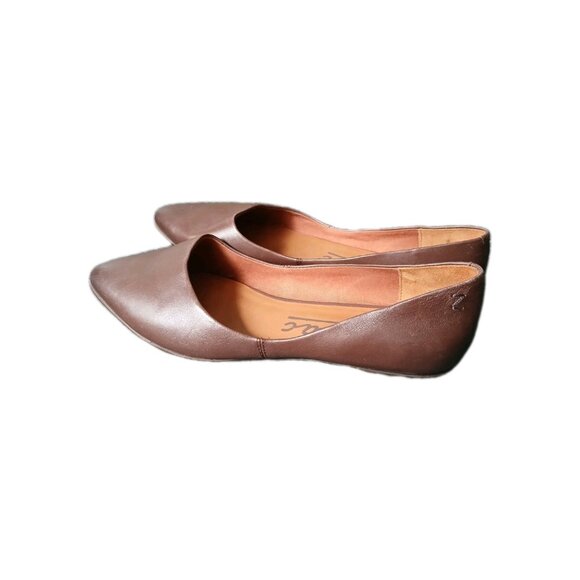 Zodiac Womens 10 Chocolate Brown Flats Pointed Toe Classic Preppy Boho Versatile - Picture 3 of 7
